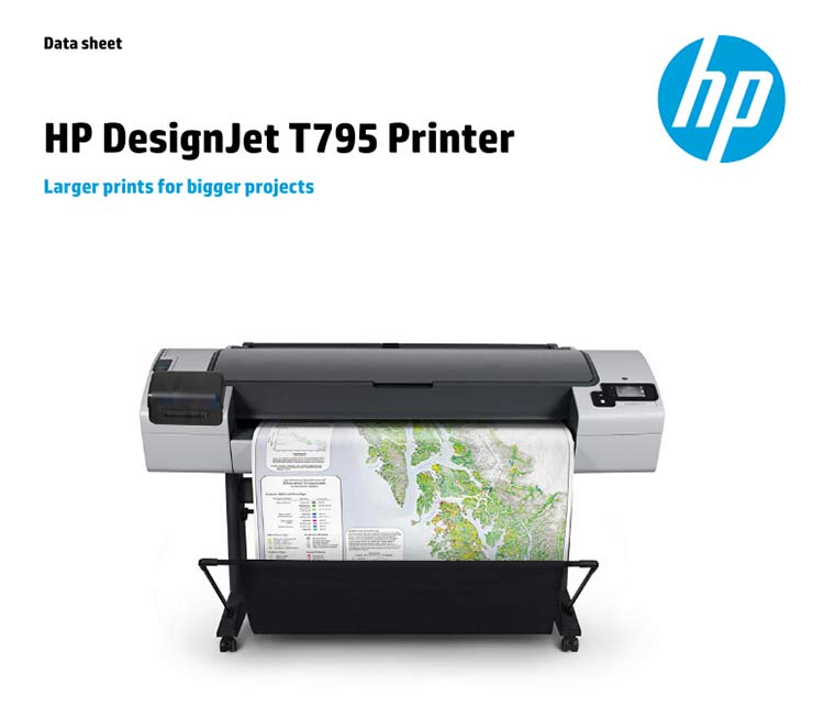 惠普HP Designjet T795 B0 44英寸绘图仪